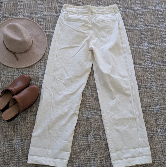 Madewell Tapered Denim Trousers In Ivory - Picture 9 of 12